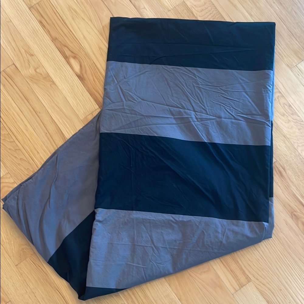 Pottery Barn Teen Black and Gray Striped Duvet